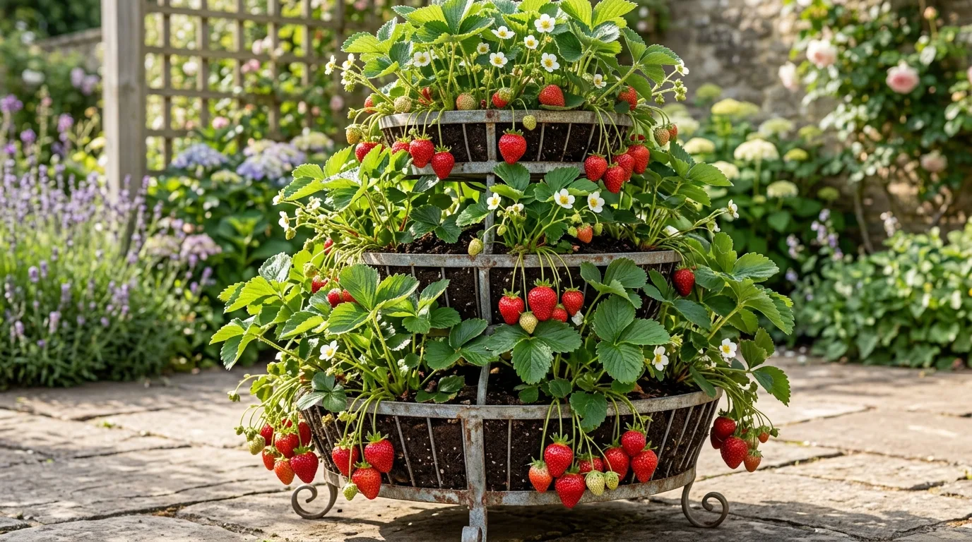 Tiered Metal Strawberry Planter